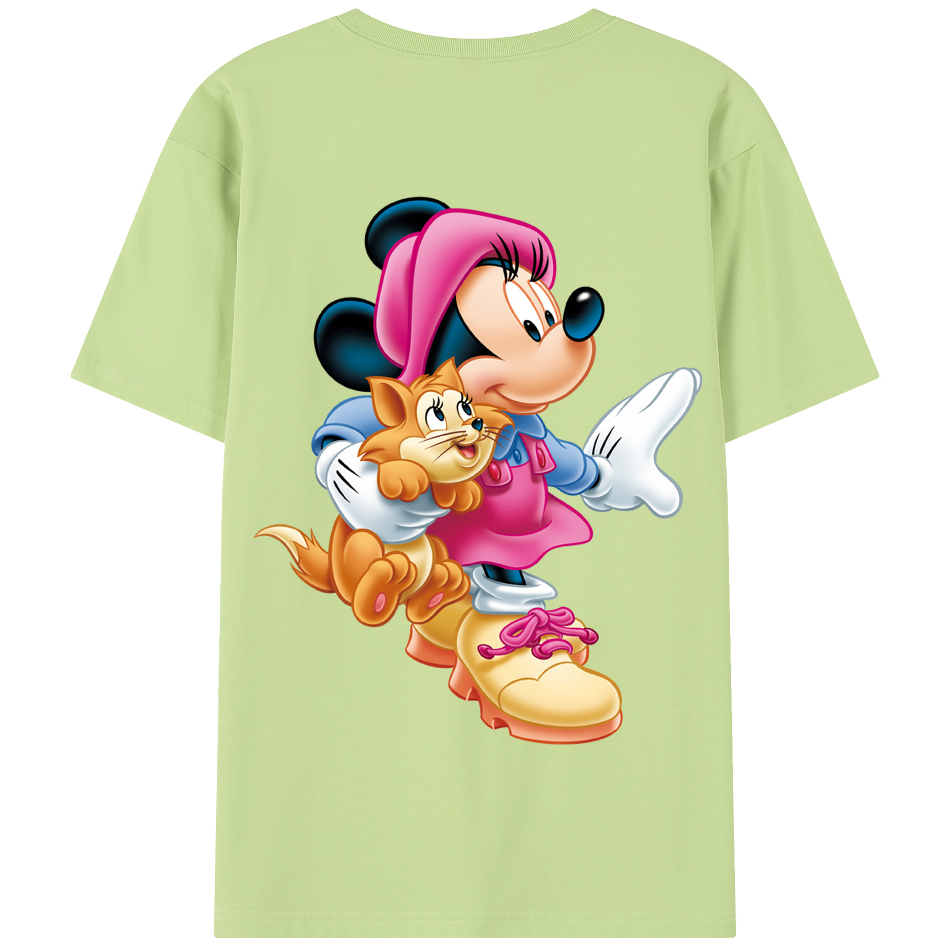 （画像用） ミッキーマウス Mickey Mouse 綿100％半袖Tシャツ（背面プリント）